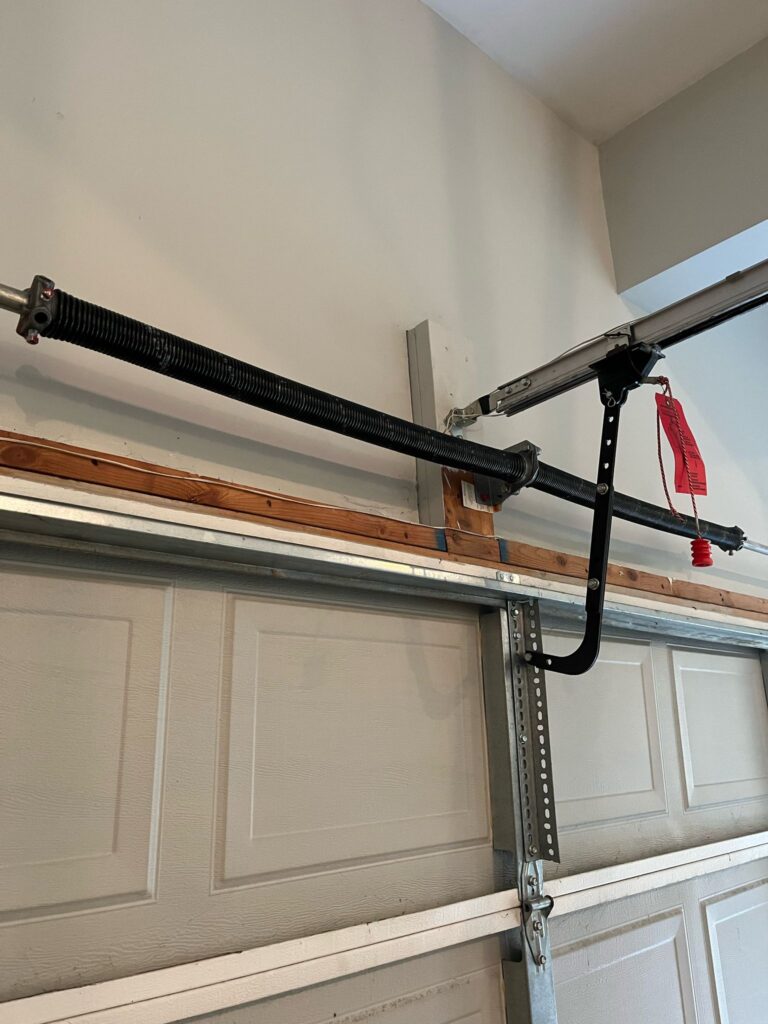 Garage Door Torsion Spring Close-Up