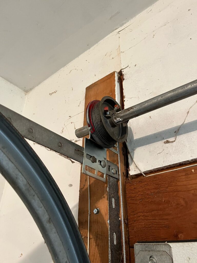 Garage Door Pulley Close-Up